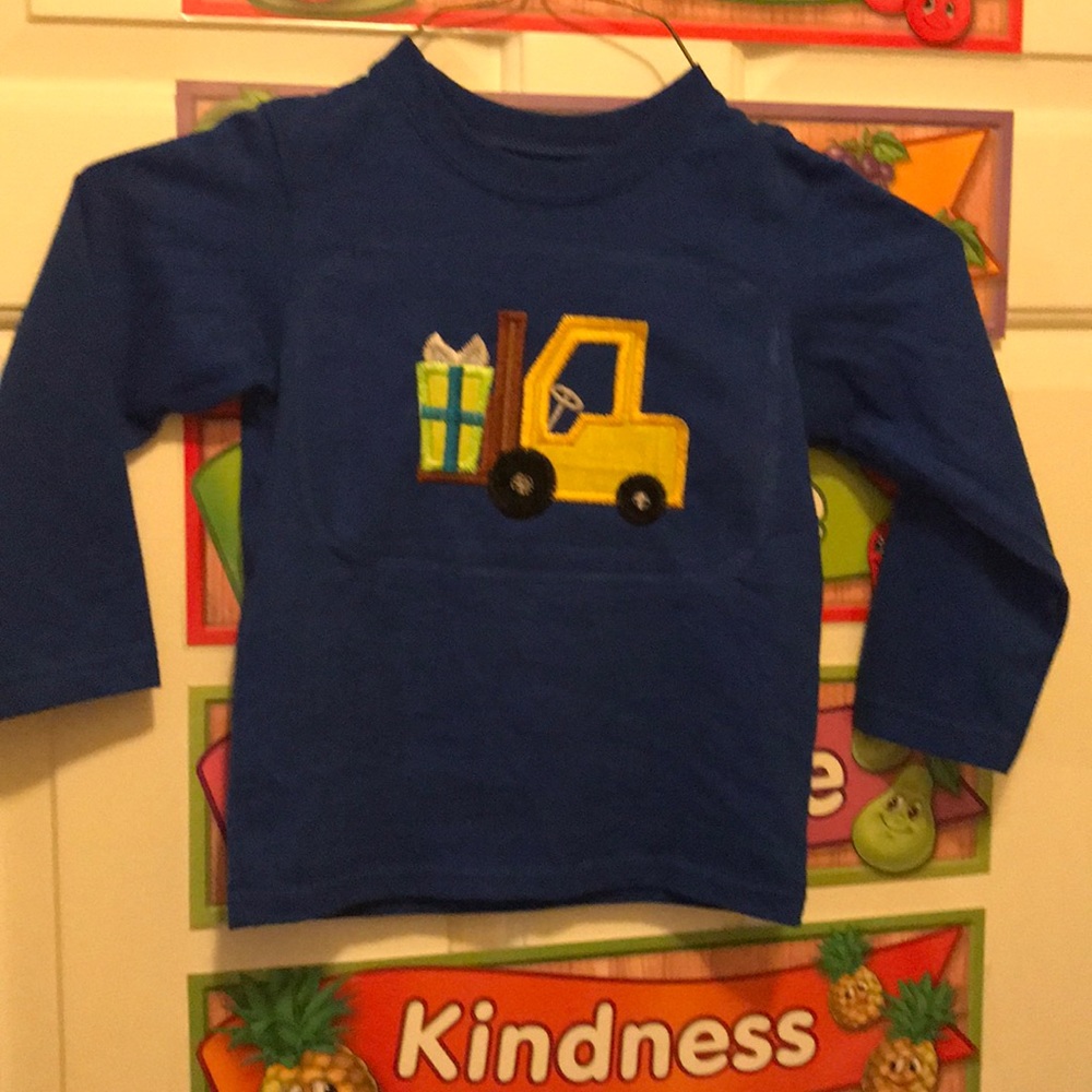 Boys blue long sleeve shirt